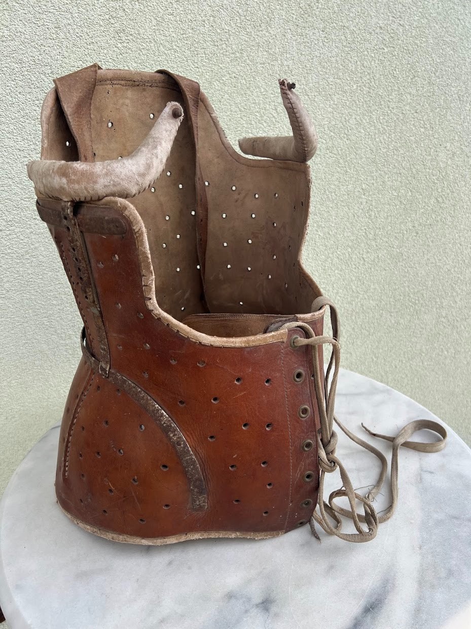 Rare Antique Leather Medical Corset Orthopedic Body Brace – Steampunk / Curios