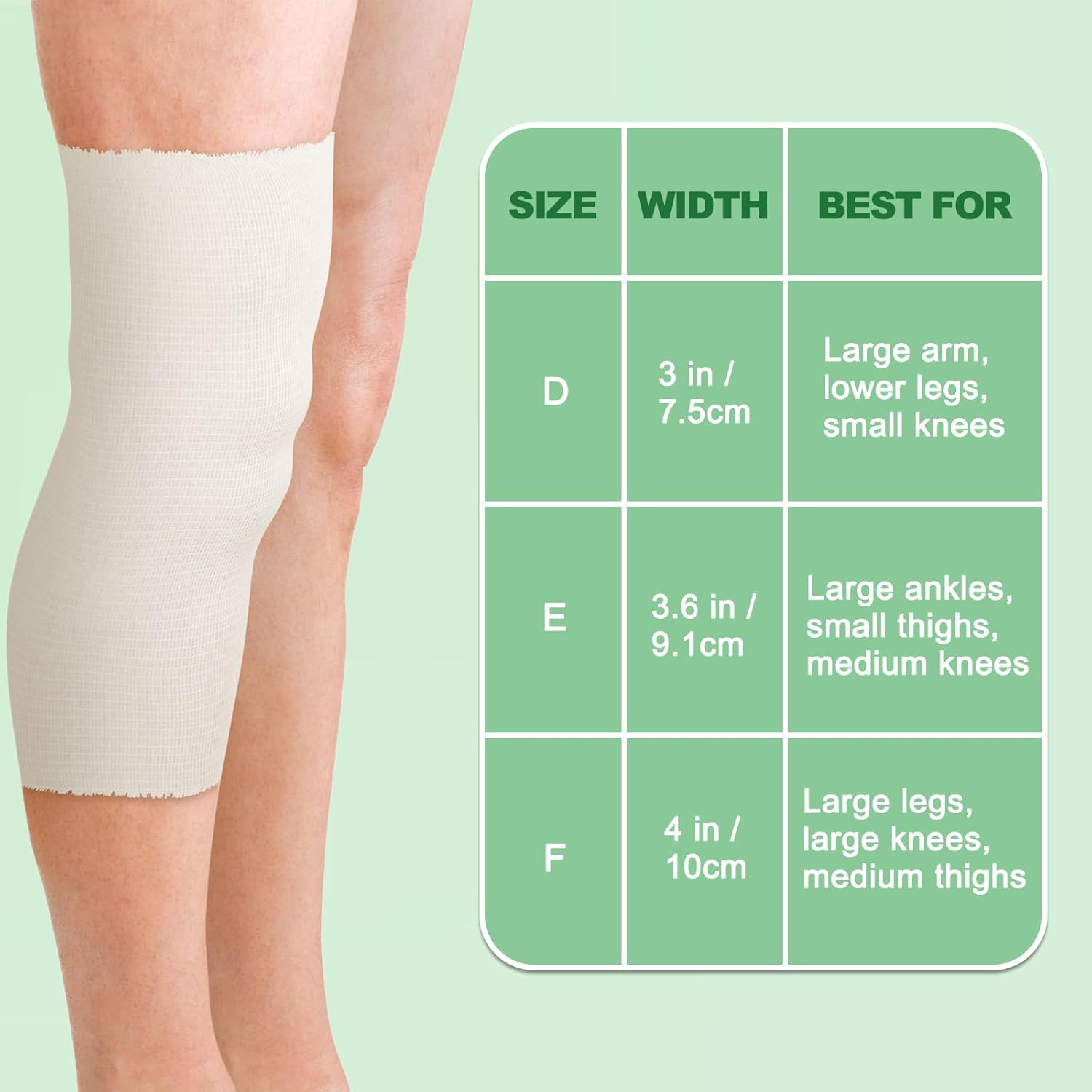 Elastic Tubular Support Bandage, Stockinette Tubing for Arm, Legs, Knees, Compre