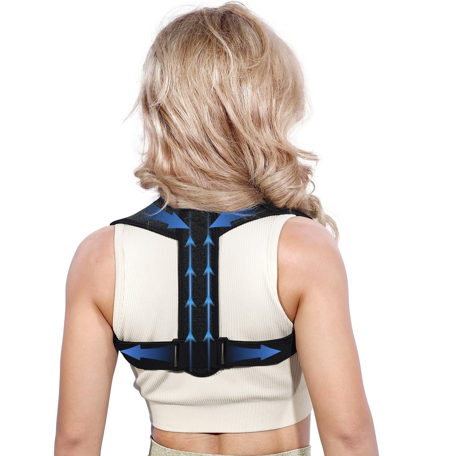 2PCS Adjustable Posture Corrector Brace for Men & Women – Back, Neck & Shoulder