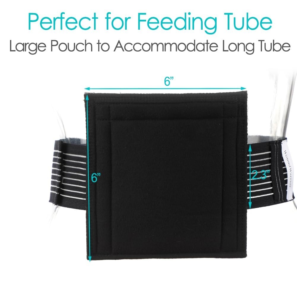 2 Pack Feeding Tube Belt – Breathable G-Tube Holder, Abdominal Support, No Tapin