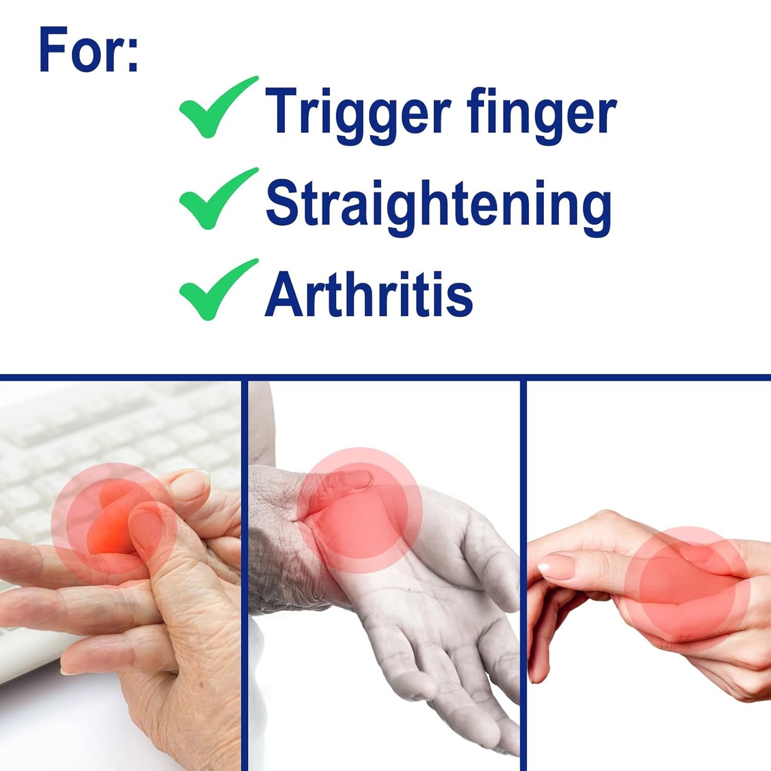 5 Pcs Trigger Finger One Size, 5 PCS (Black, Gray, Red, Yellow, Green.)