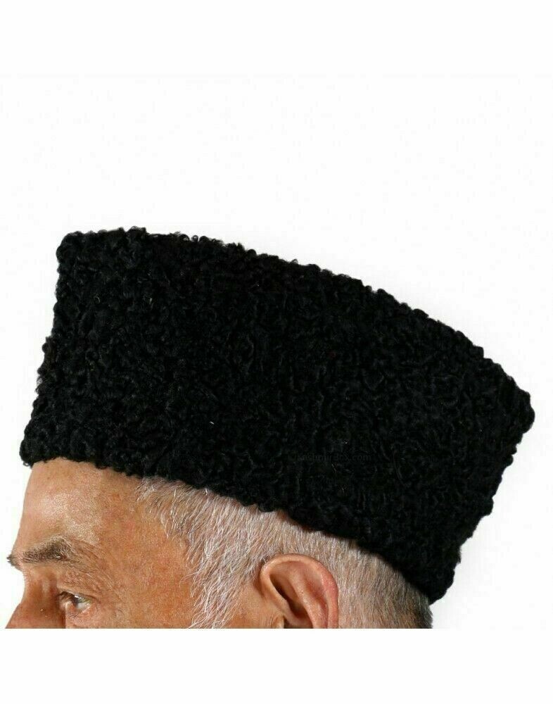 Black Ethnic Winter Headwear Cap, Persian Karakul Hat, Afghan Karakul Hat Men’s