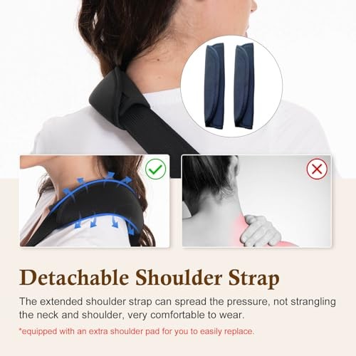 Arm Sling for Broken Arm, Torn Rotator Cuff, Shoulder, Elbow, One Size Black