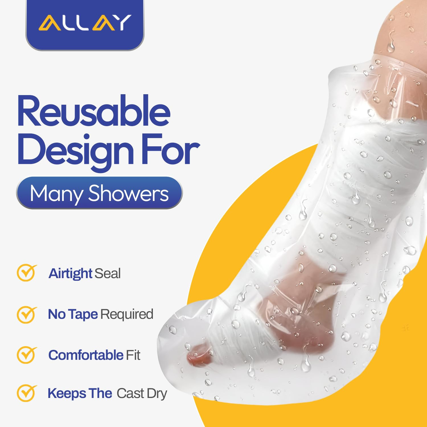 Cast Covers for Shower Leg – 2Pcs Leg Cast Cover for Showering – Watertight Seal