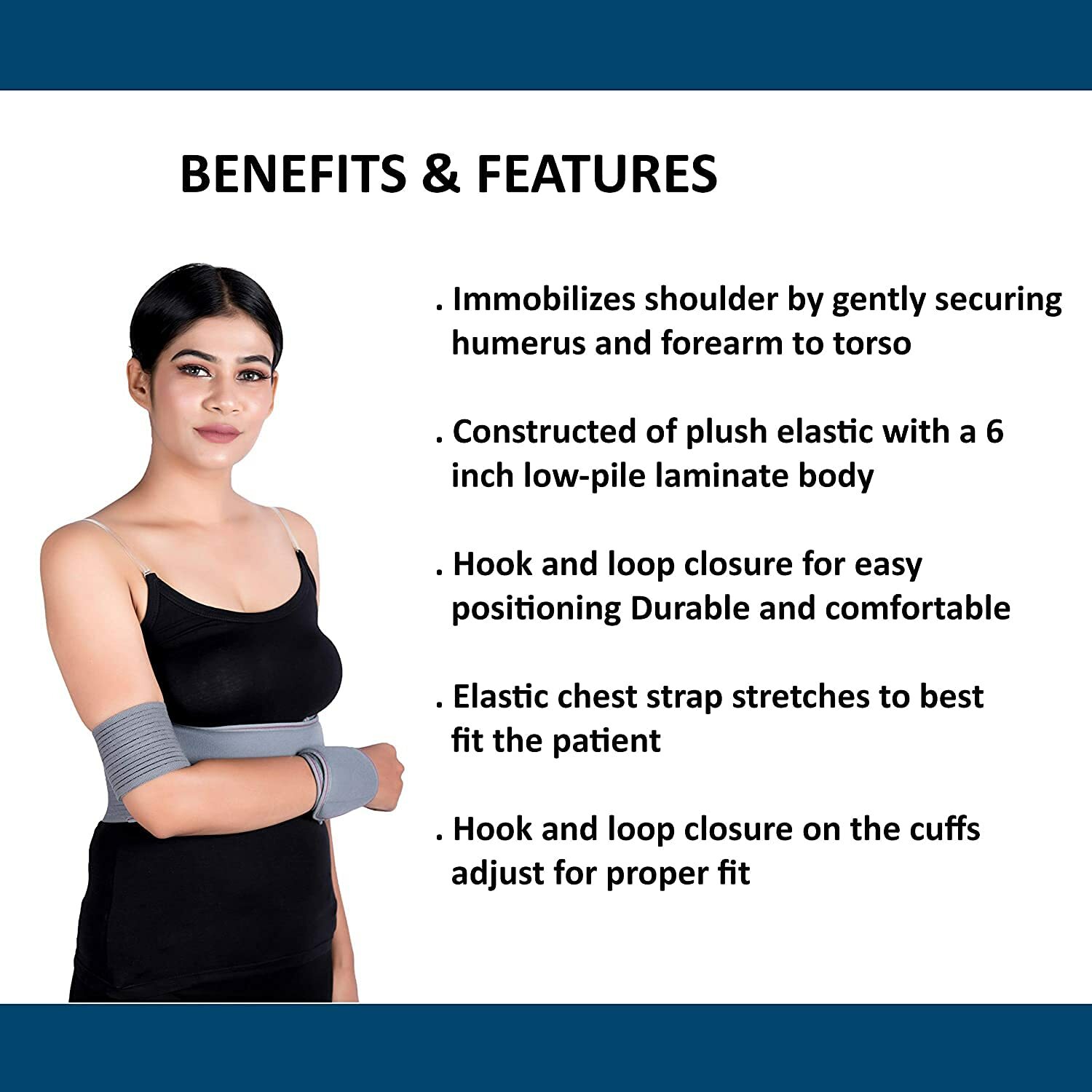 ADJUSTABLE SOFT ARM SLING SHOULDER IMMOBILIZER – SUPPORT BRACE FOR UNISEX BELT