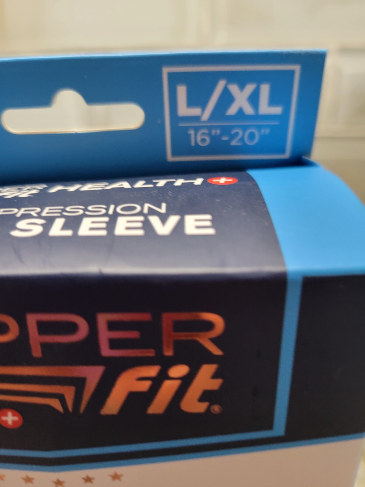 NIB COPPER FIT HEALTH KNEE COMPRESSION SLEEVE INFUSED WITH MENTHOL, LARGE/XLARGE