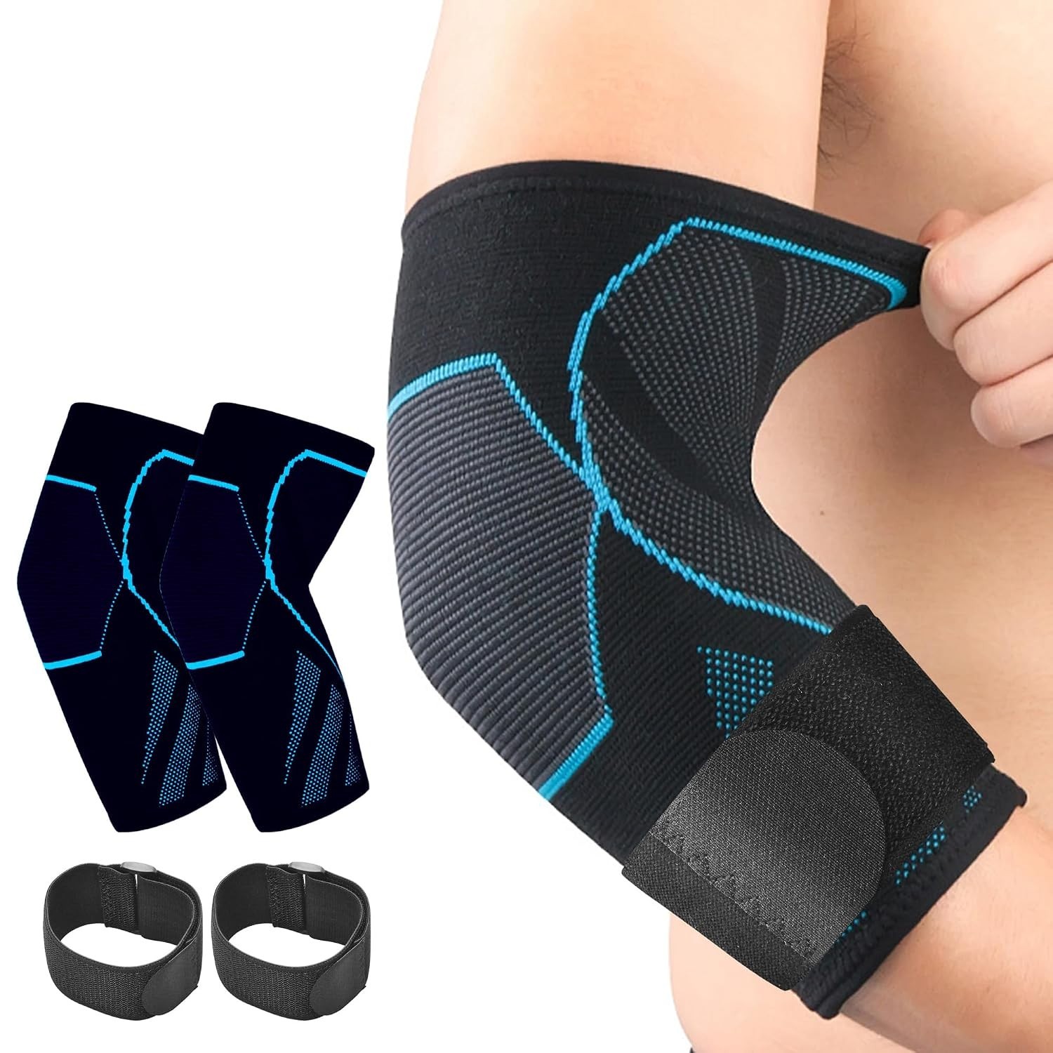 Upgraded 3D Elbow Compression Sleeve – Supports Tennis Elbow & Tendonitis Relief