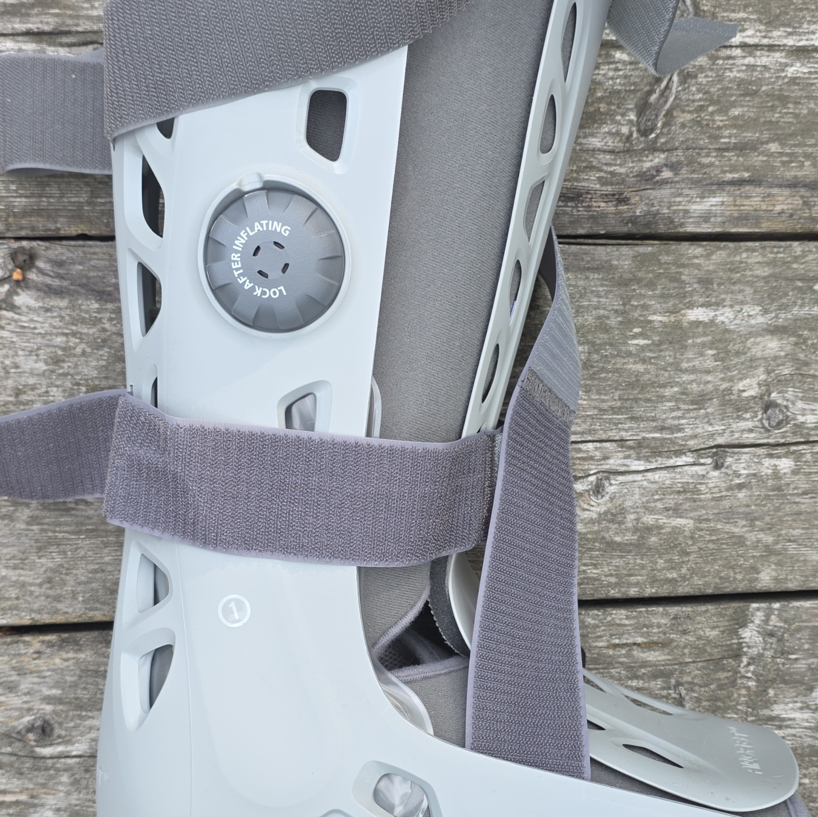Aircast Inflatable Adjustable Walking Boot, Large Gray, Ankle/Foot Brace