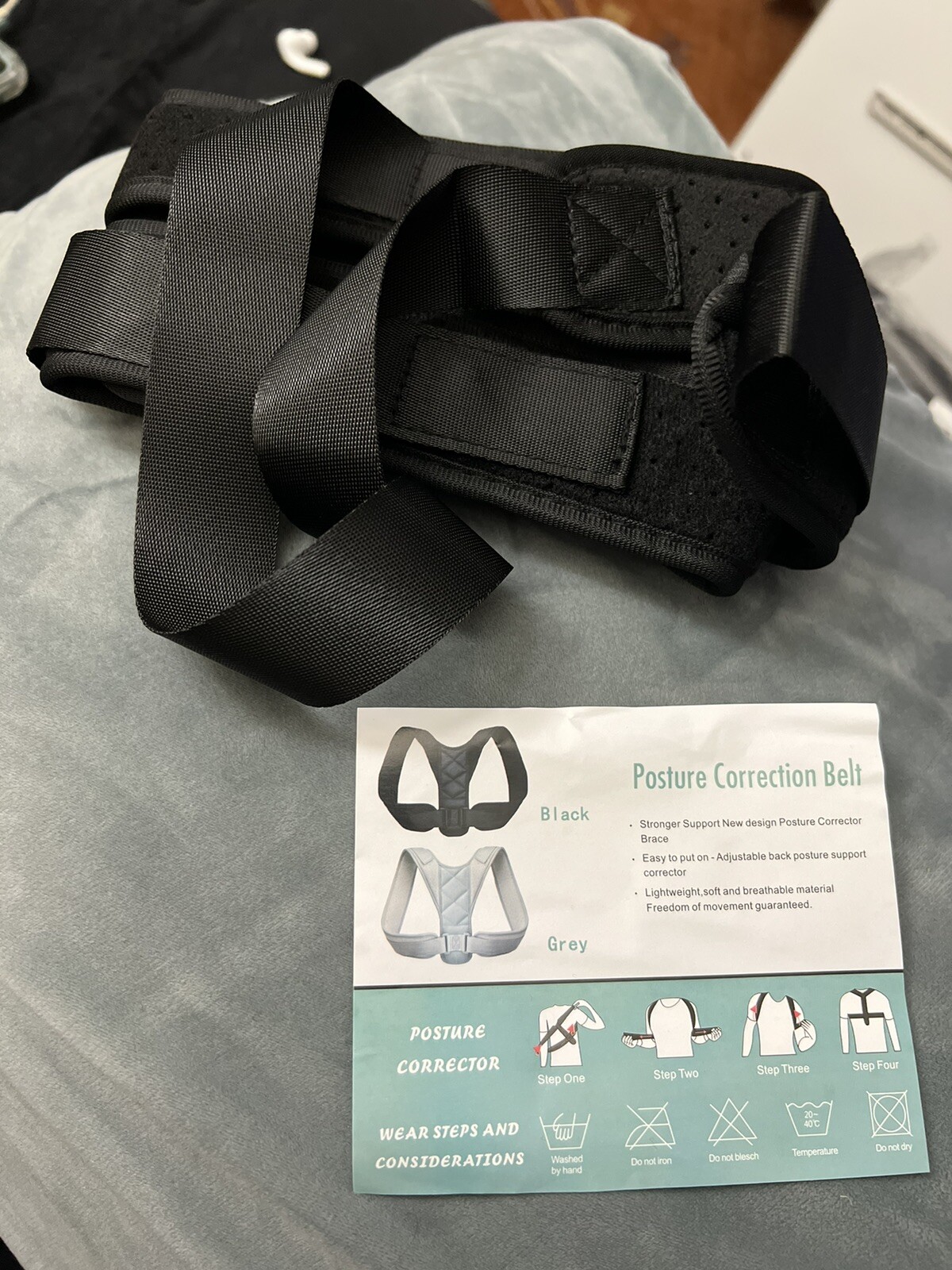 posture corrector Belt Unisex Black Color Size Medium