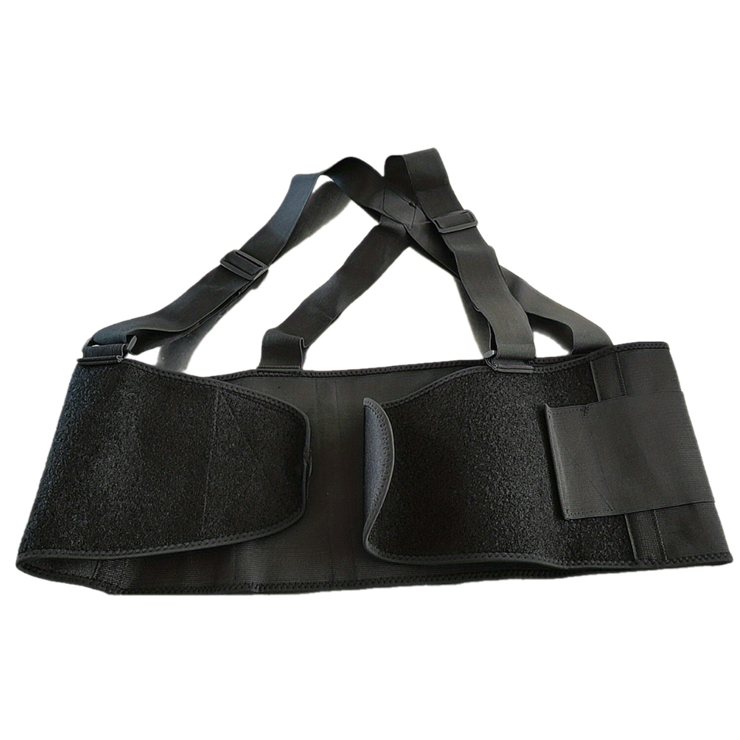 Working Lumbar Lower Back Brace Support Belt with Adjustable Shoulder Straps Men