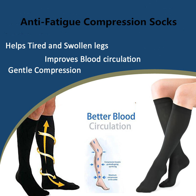 (6 Pairs) Compression X Socks Knee High 20-30 mmHg Graduated Mens Womens S-XL