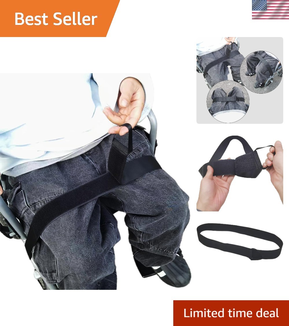 Non-Slip Adjustable Leg Support Strap for Wheelchair Users – Comfort & Stability