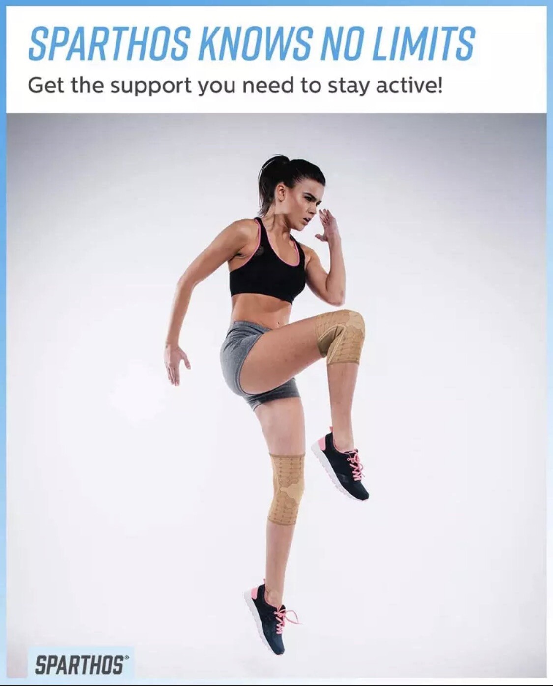 Sparthos Knee Compression Sleeves – Joint Protection and Support. Blue