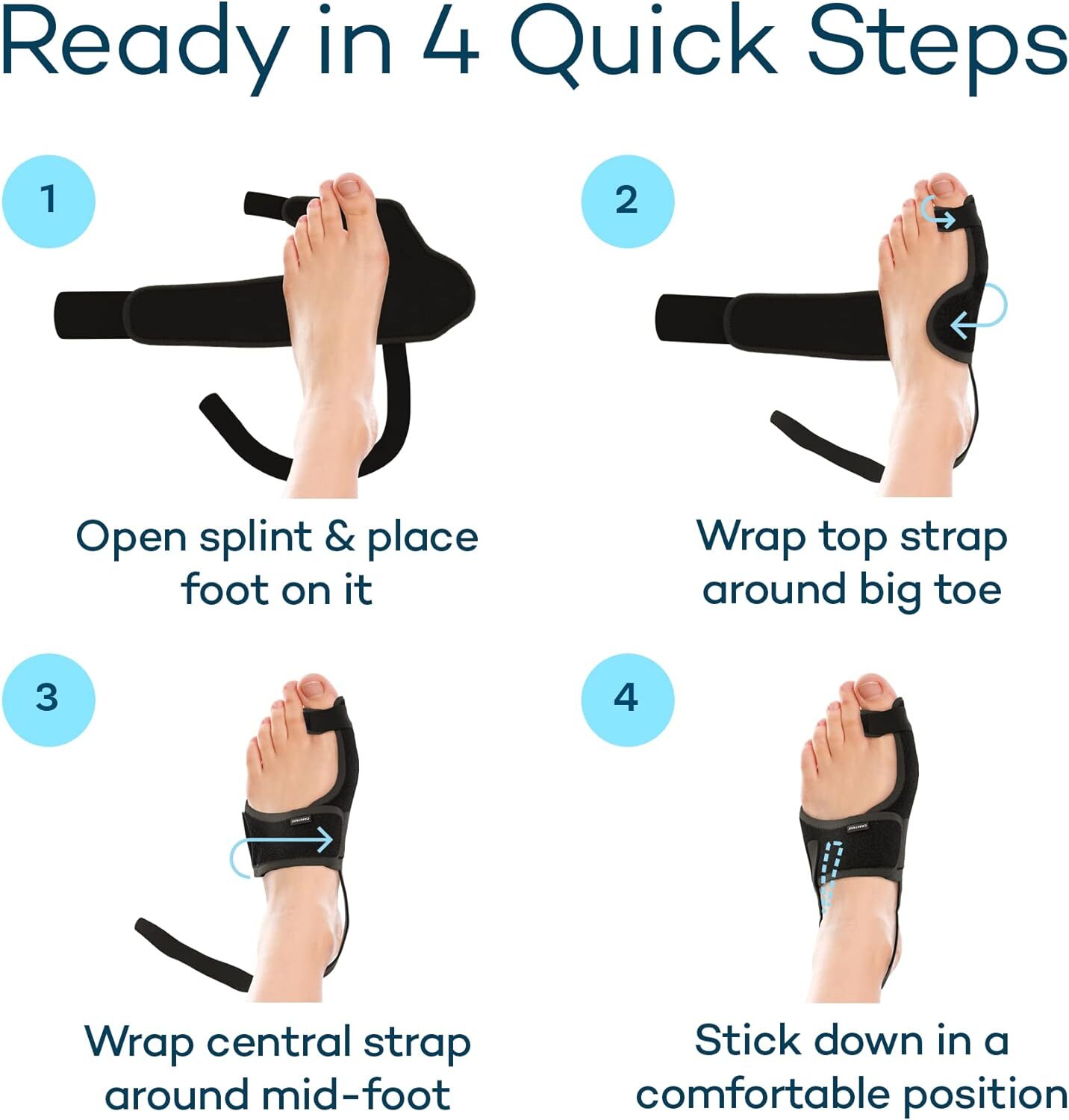 Orthopedic Bunion Corrector Brace Pack Of 2 Alleviate Pain Adjustable Fit
