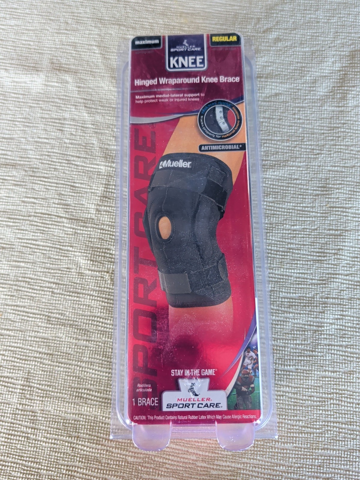 NEW MUELLER SELF-ADJUSTING KNEE STABILIZER – BLACK – Size Regular