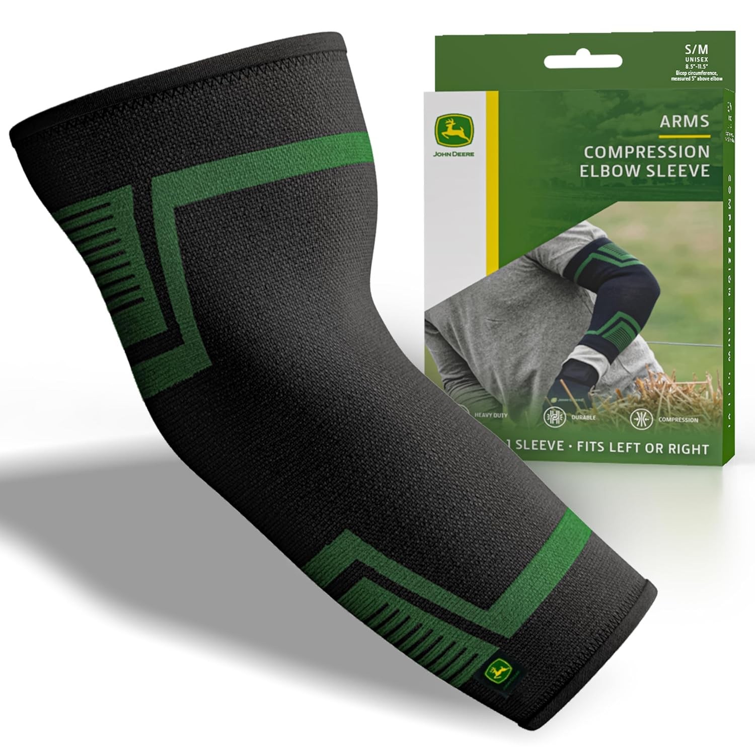 NEW – John Deere Compression Elbow Sleeve Adult Fits Left or Right – SIZE L/XL