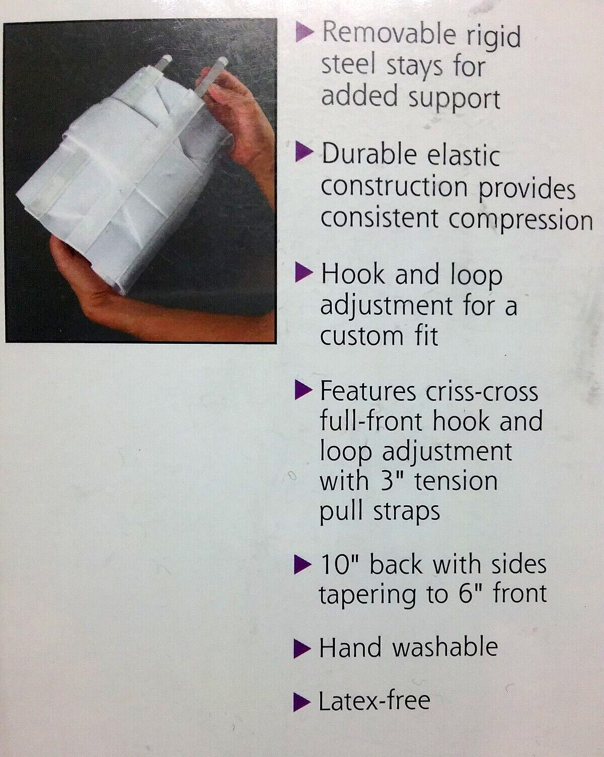 DMI Lumbar Sacral Support Belt 10″ Fits XL 42″-48″ Waist White USA 2005