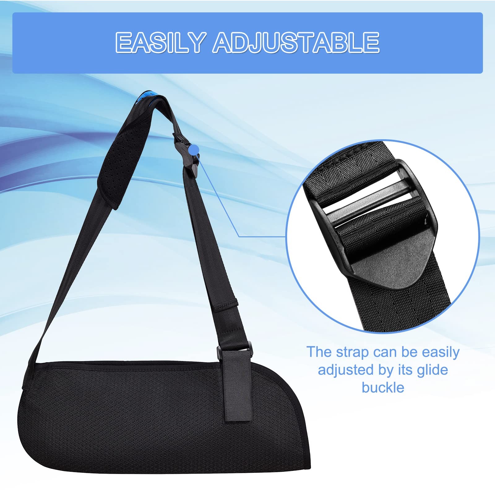 Arm Sling Shoulder Immobilizer Elbow Wrist Support Foam Neck Pad Size S