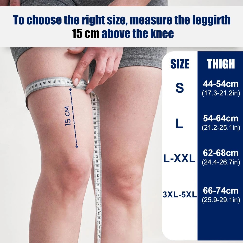1 Pair Thigh Compression Sleeves Hamstring Quad Groin Support Brace Set