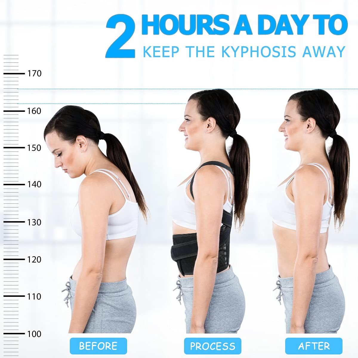 Posture Corrector for Men&Women – Back Brace for Lumbar Support and Upright -…