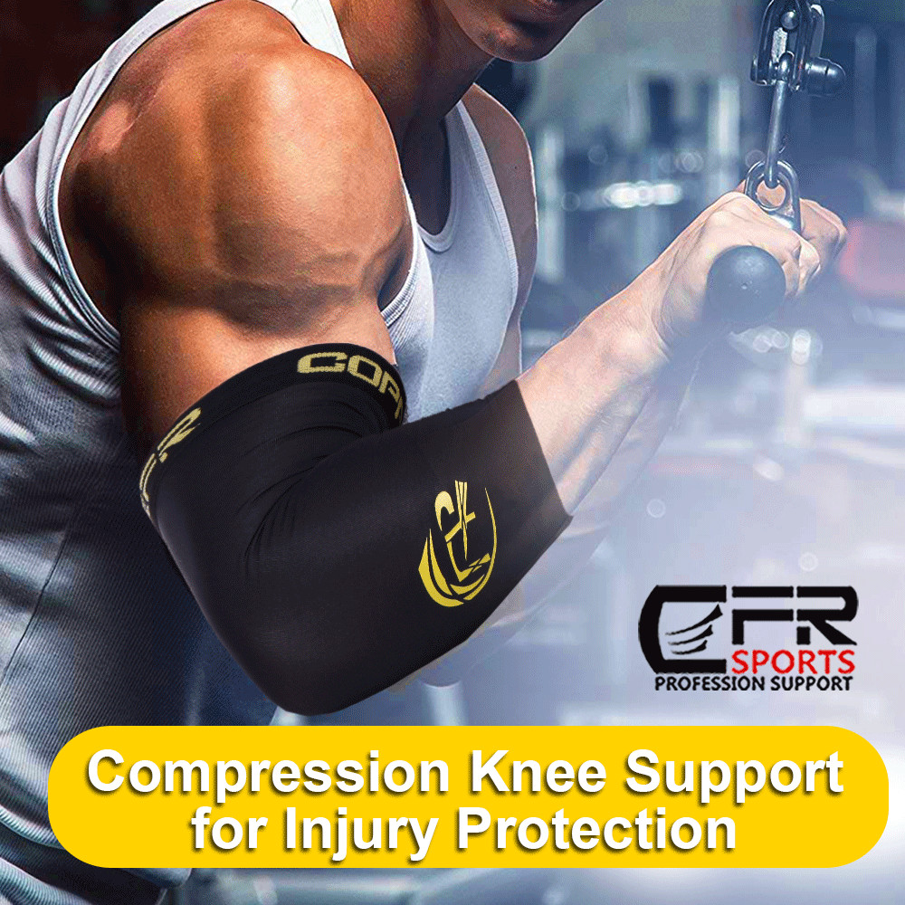 Elbow Support Brace Compression Arm Sleeves Copper Infused Gym Joint Pain Relief