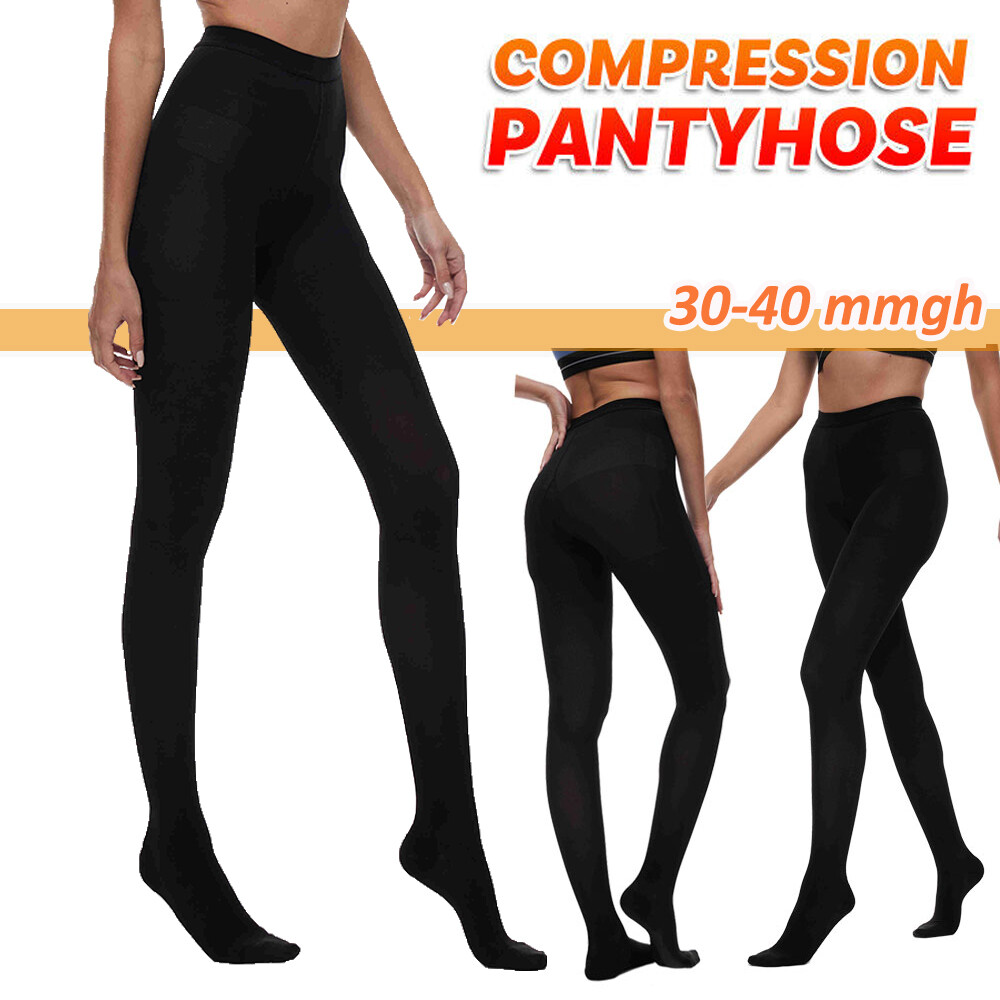 30-40 mmHg Extra Firm Compression Pantyhose Closed Toe Support Stockings S-XXL