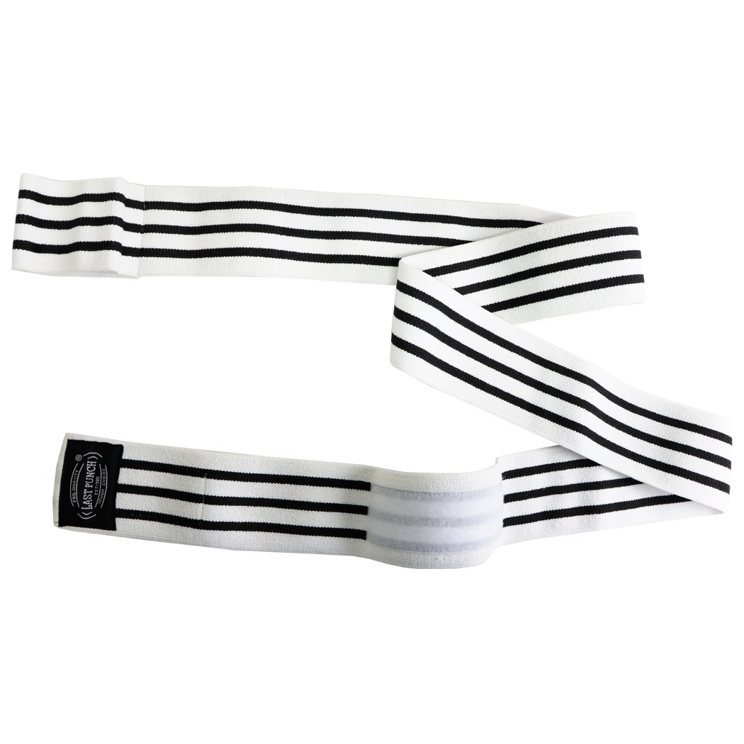 Last Punch 78″” White & Black Knee Wraps for Leg Support & Weight Lifting