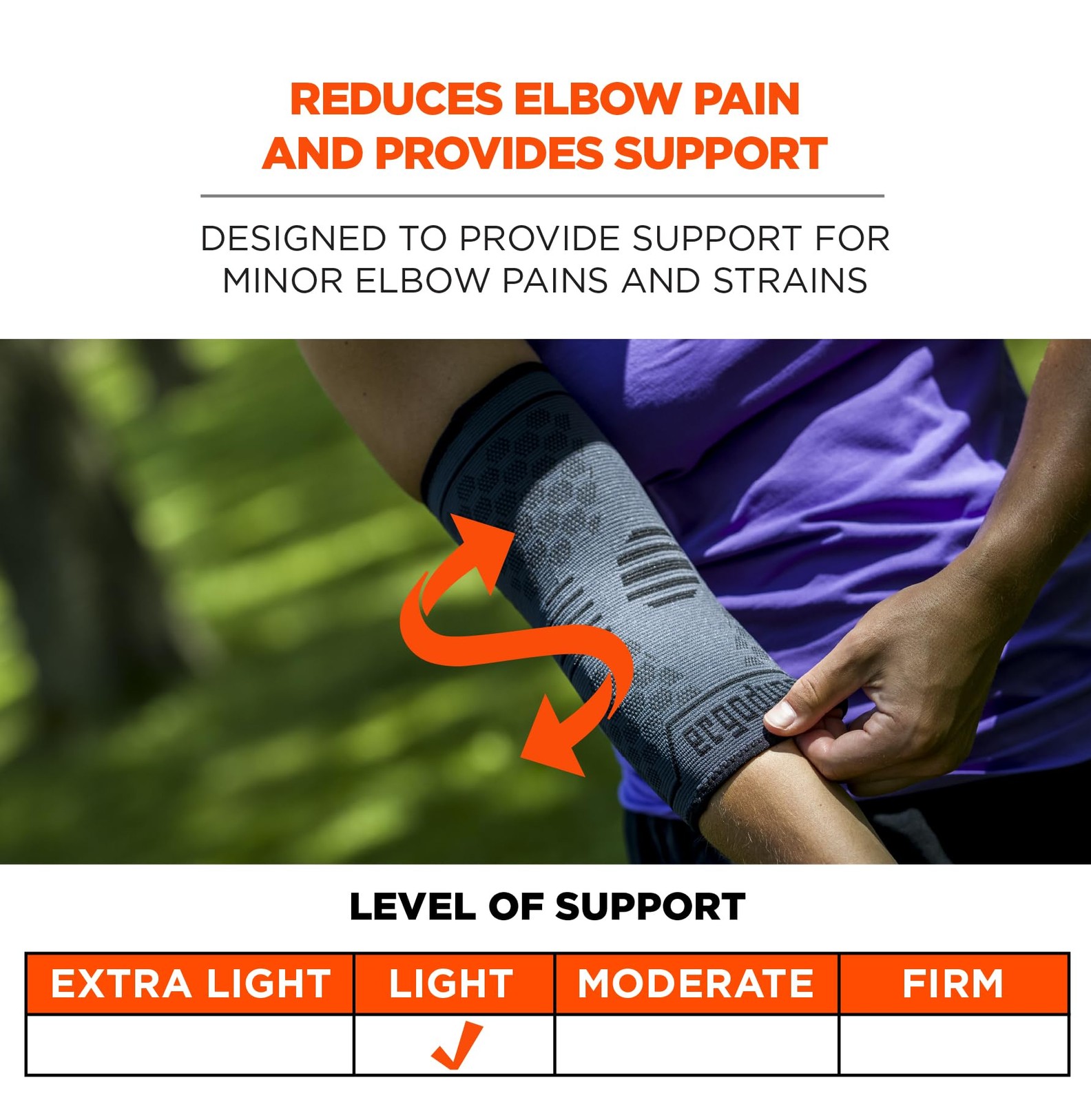 Ergodyne – 16594 ProFlex 651 Elbow Compression Sleeve, Brace Support for Men