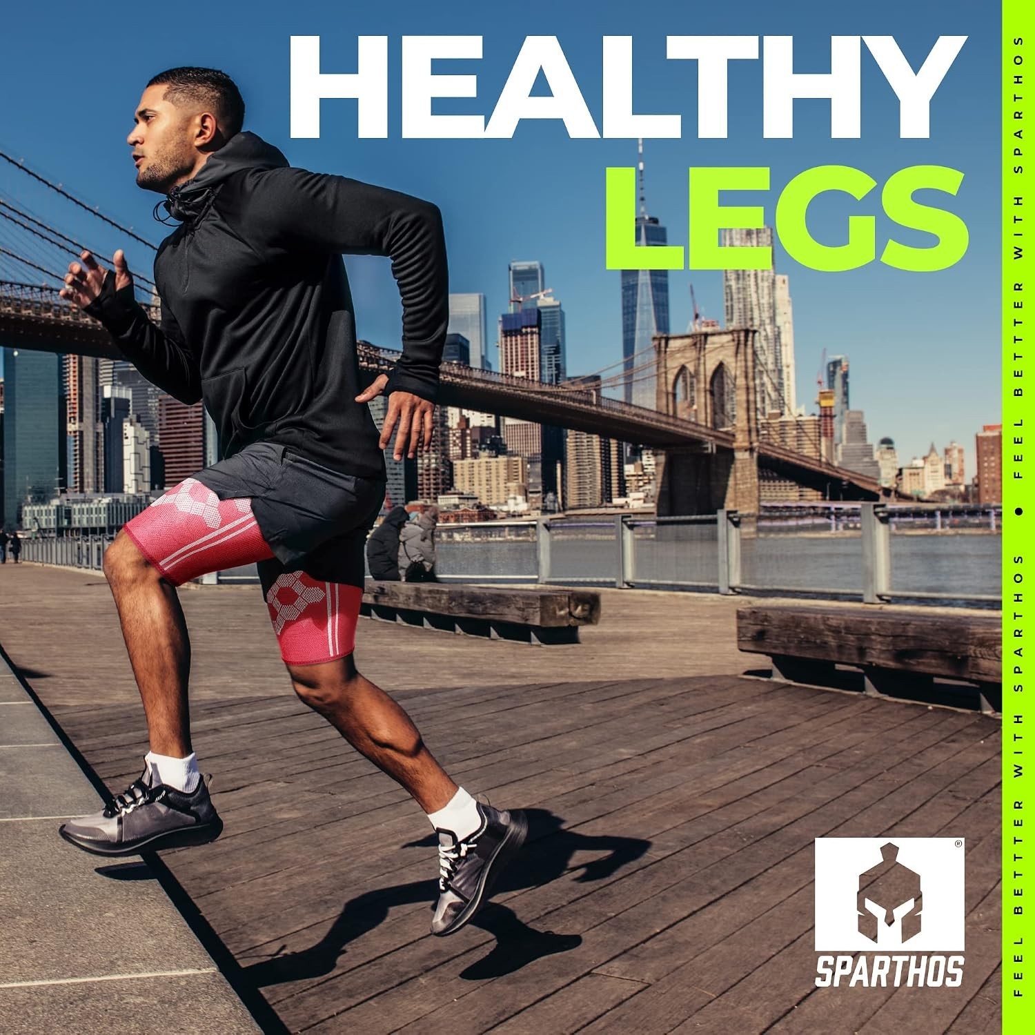 Thigh Compression Sleeves – Pair of 2, Anti-Slip Grip, Breathable Support for