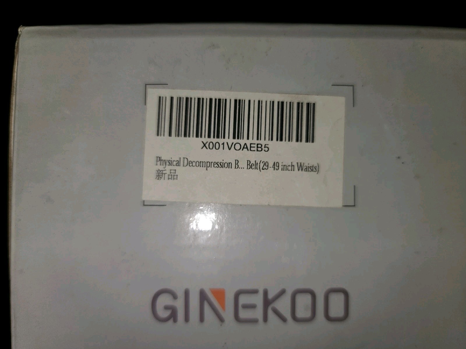 Ginekoo Decompression Belt Inflatable Spinal Traction Brace Lumbar Support NIB