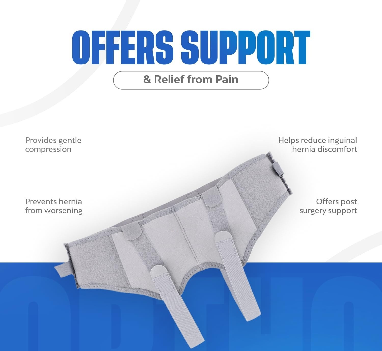 “Hernia Belt For Men(Size-L) With Two Detachable Foam Pads Provide Support “