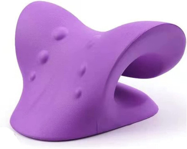 Neck and Shoulder Relaxer, Cervical Traction Device for TMJ Pain Relief (Purple)