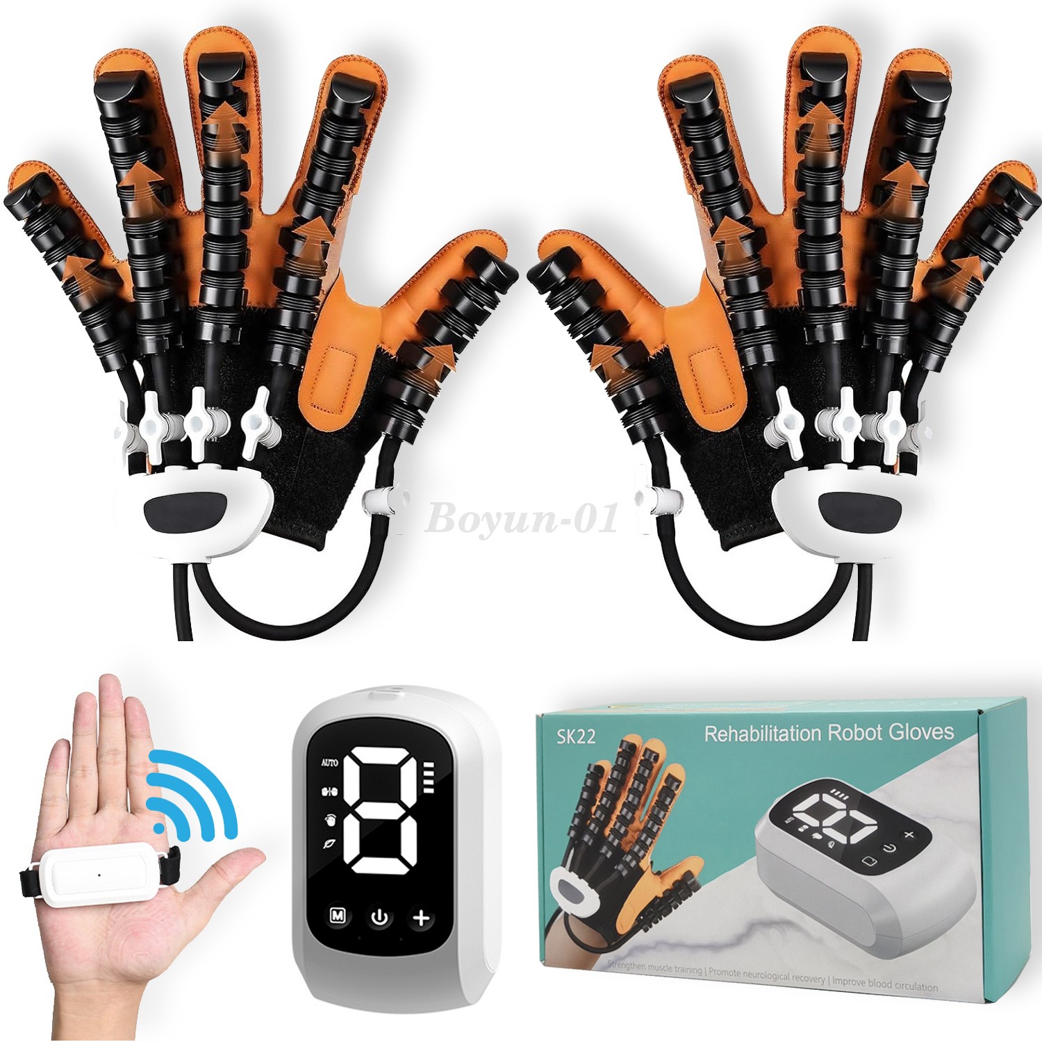Stroke Hand Function Recovery Robot Gloves Left&Right for Finger Rehabilitation