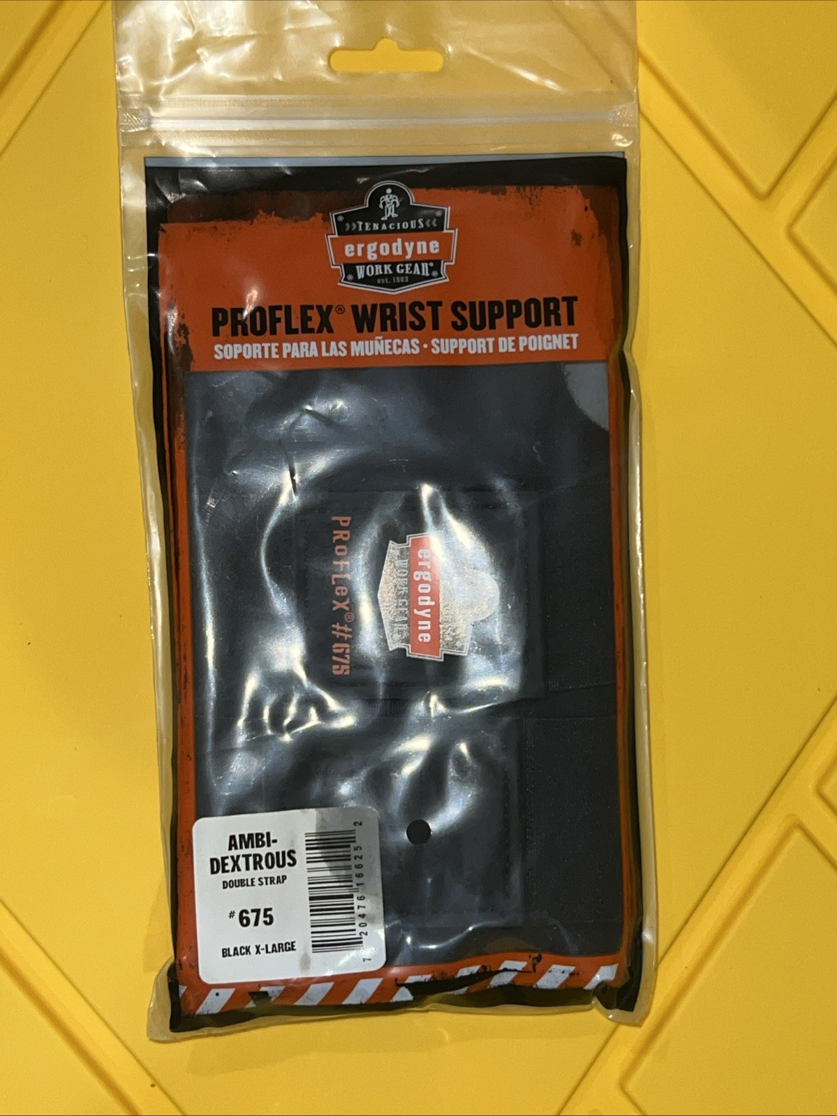 NEW Ergodyne Work Gear #675 ProFlex Wrist Support Ambi-Dextrous Double Strap XL