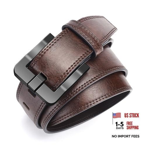 TSA Approved Non-Metal Nickel Fits Waist 33–34 in | Overall Length 43 in Brown