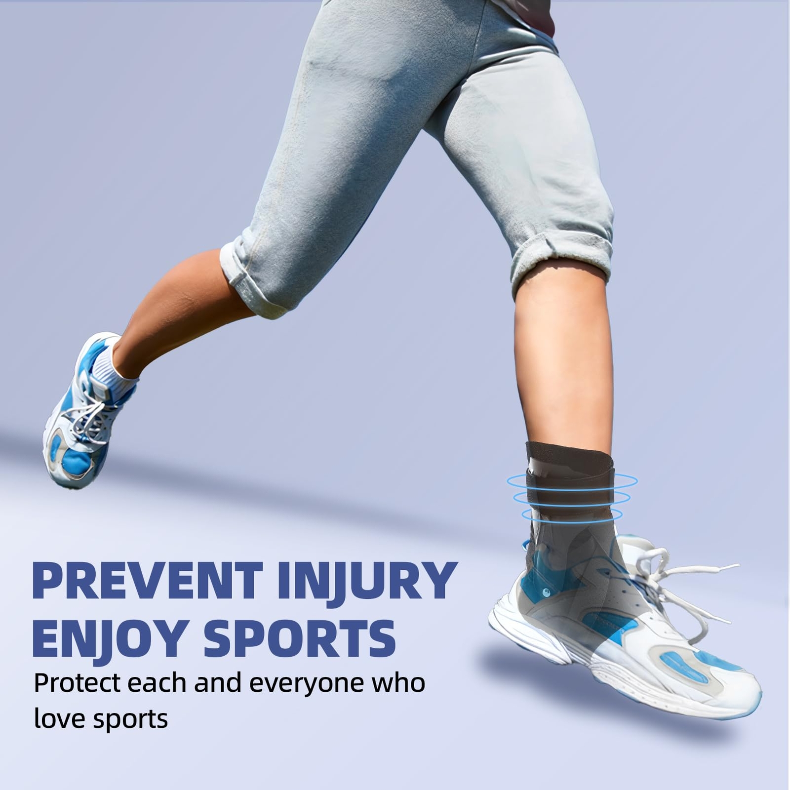 Ankle Support Brace Sprain Guard Compression Plantar Foot Fasciitis Wrap Sports