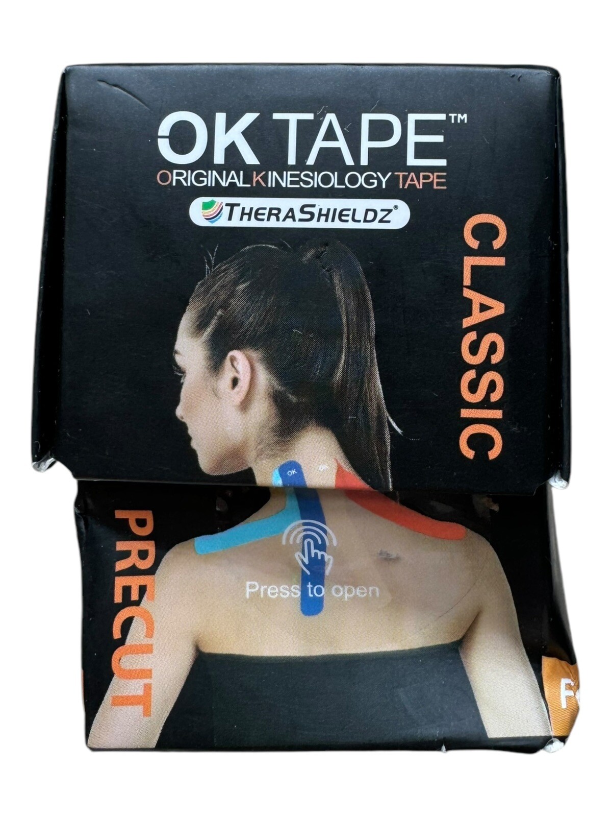 Kinesiology Tape – OK Tape 2″ x 16′ Classic Precut – Blue – 20 Count – Ex: 4/27
