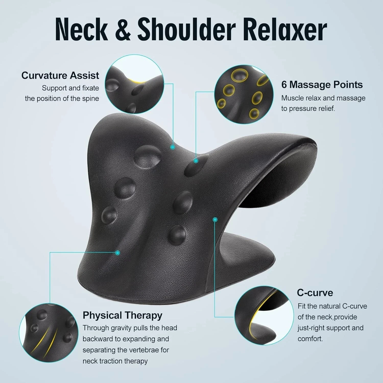 Neck Hump Corrector, Neck Stretcher Cervical Traction for Muscle Relax, Cervical