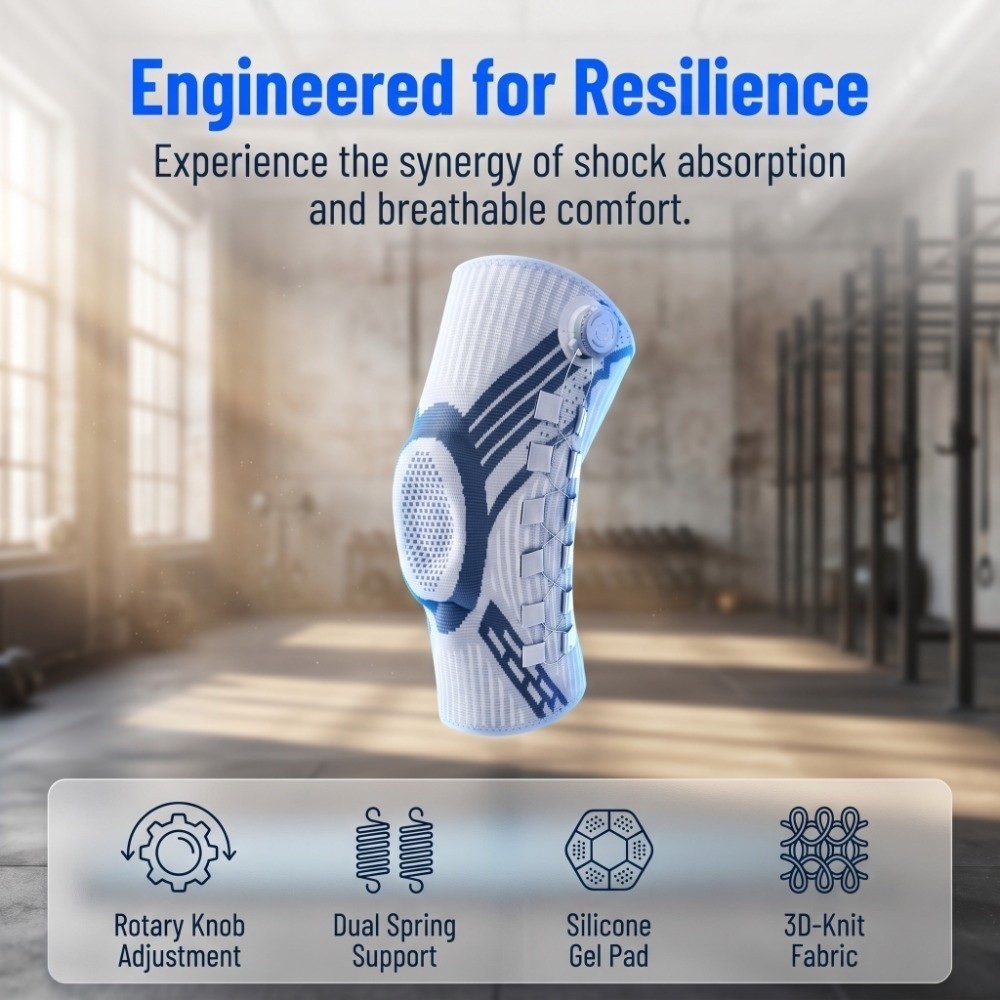 Knee Brace Knee Compression Sleeve Professional Sports Silicone Knee Support