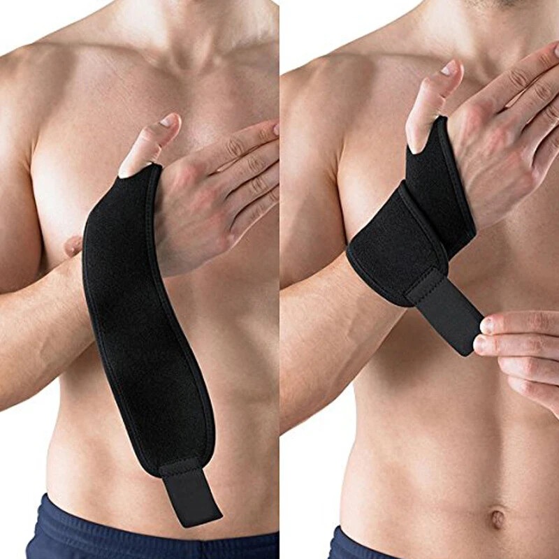 Adjustable Wrist Support Wrap Hand Brace Carpal Sprain Arthritis Protector Black
