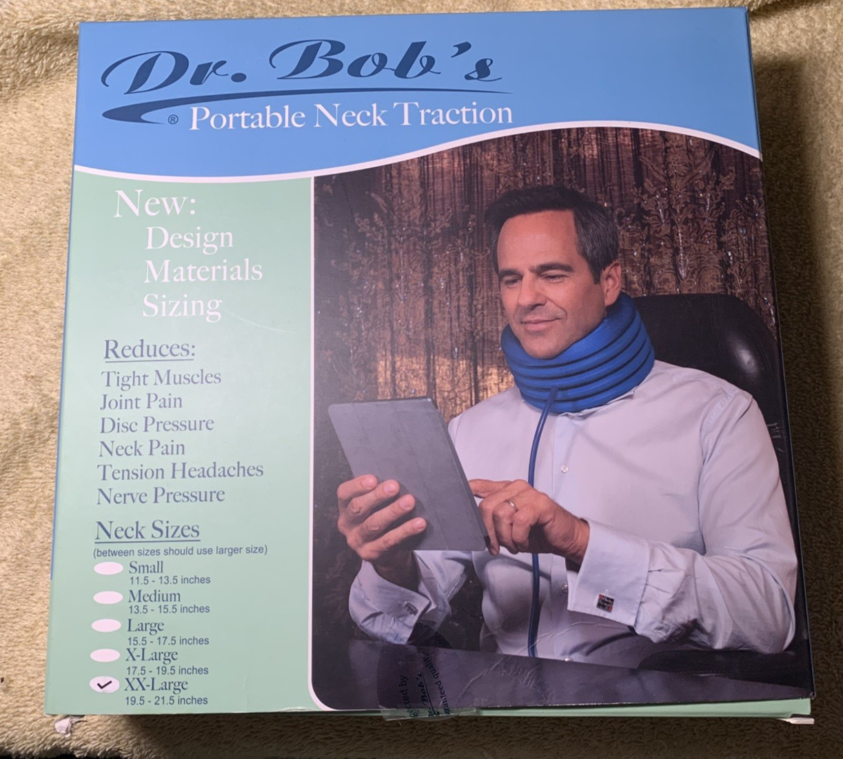 Dr. Bob’s Portable Neck Traction Size XXL 19.5-21.5″ Used W/ box & Instructions