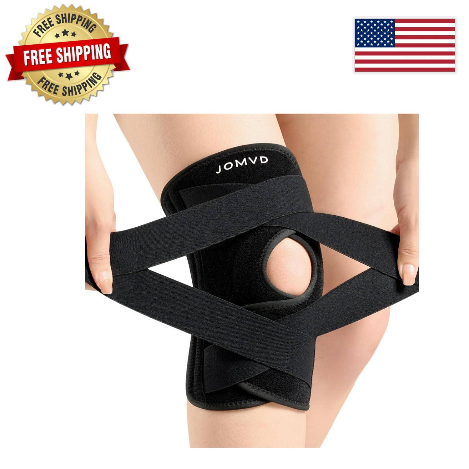 Knee Brace with Spring Stabilizers for Meniscus Tear & ACL Recovery – Medium
