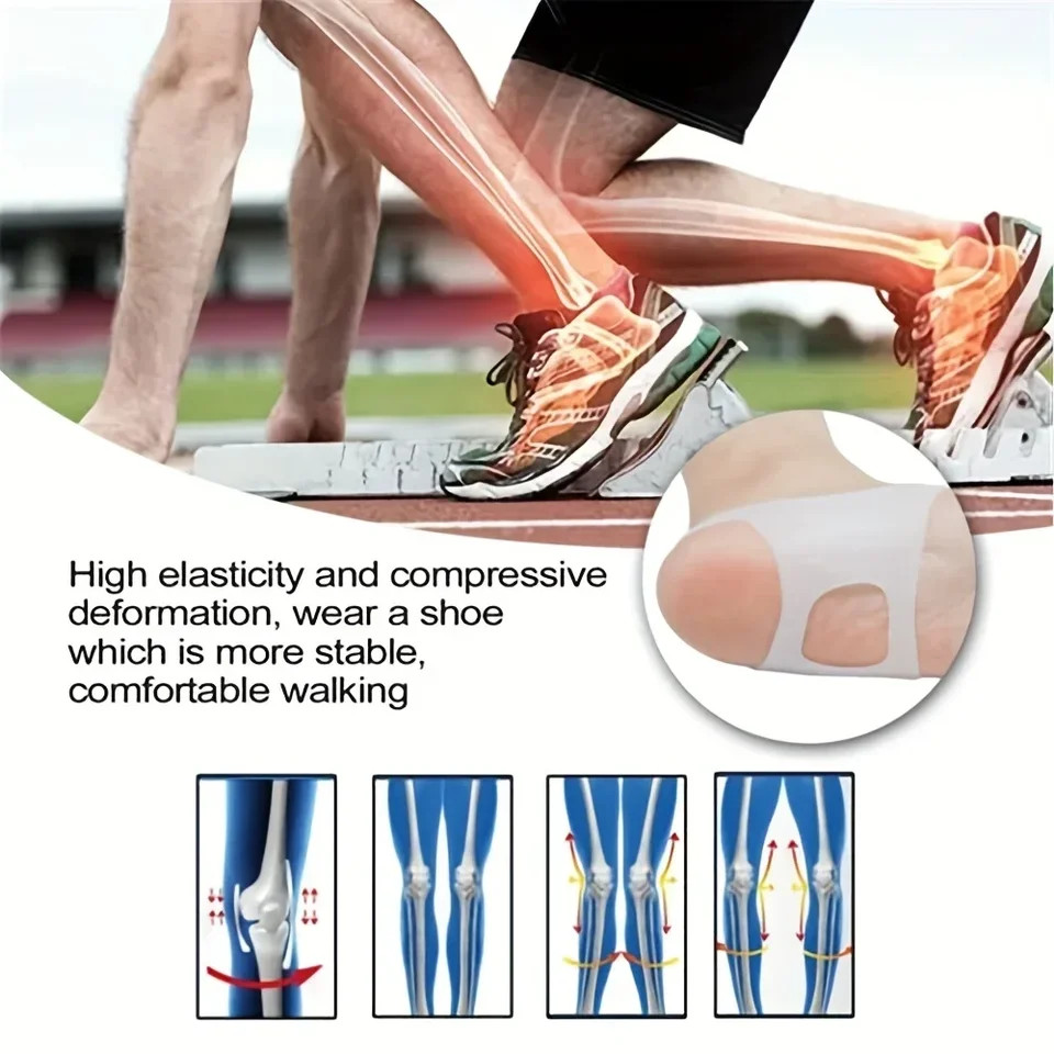 2 Pcs Foot Support Insoles Flatfoot Orthotic Pain Relief Plantar Fasciitis Pad