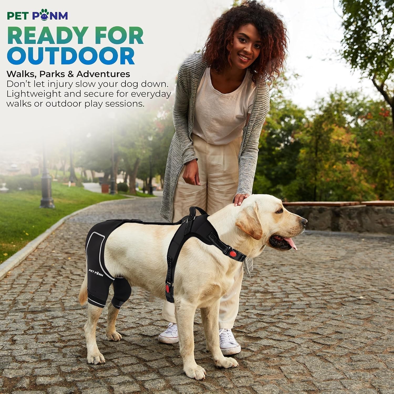 Comfortable Neoprene Dog Knee Brace with Harness – Ideal for Mobility & Recovery