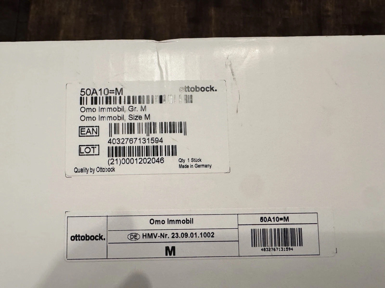 New 50A10 OttoBock – Medium Size OMO IMMOBIL ROTATION 50A11 Shoulder Joint Brace