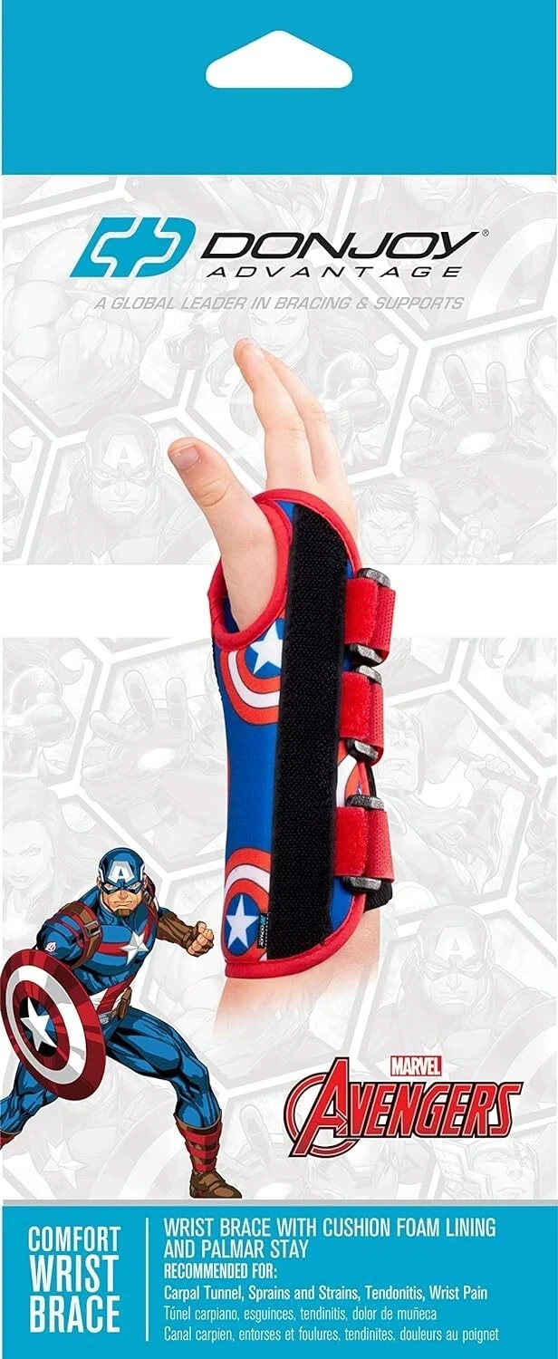DonJoy Comfort Wrist Brace Marvel Captain America Youth Left