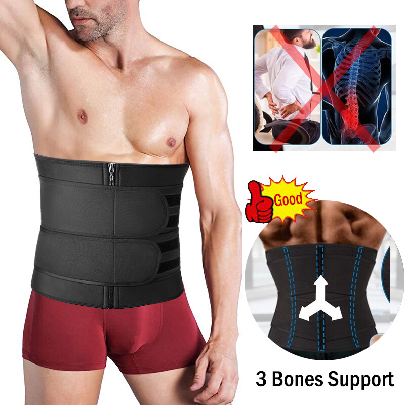 Men Orthopedic Corset Back Support Belt Brace Fajas Lumbar Waist Trainer Shaper