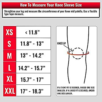 Knee Sleeves 7mm 1 Pair High Performance Knee Sleeve Support for Weight Lift XL
