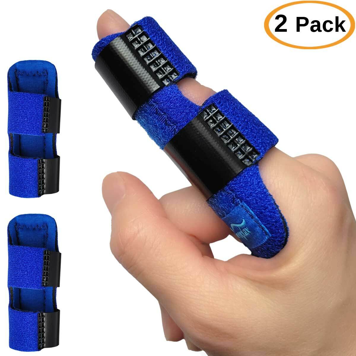 Chiroplax Trigger Finger Splint Wrap Support Brace Broken Straightener (2Pack)