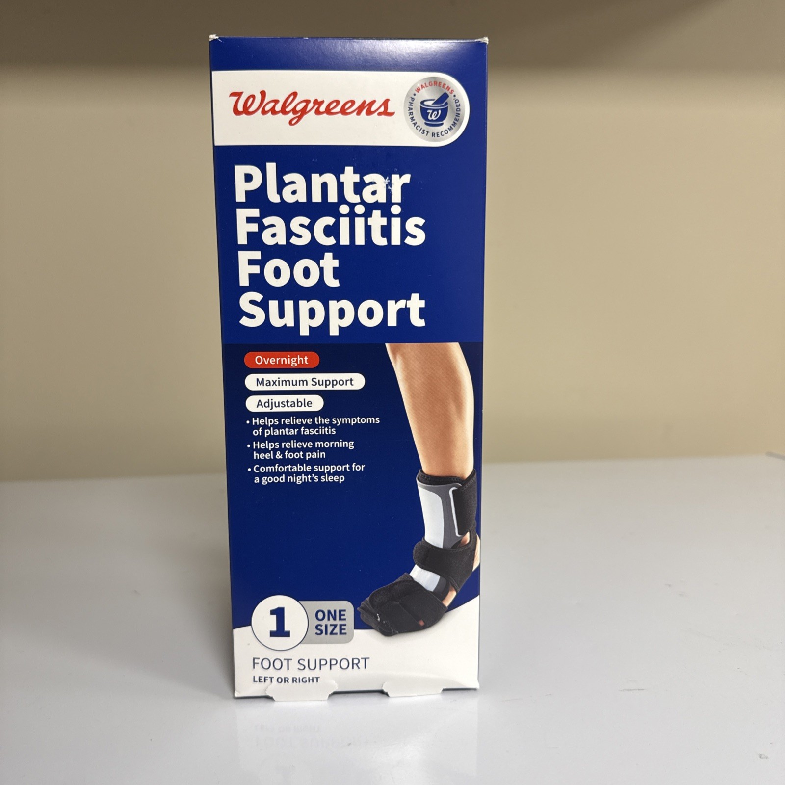 Walgreens Health Firm Support Foot Plantar Fasciitis Overnight Support~One Size